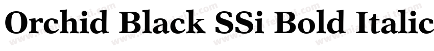 Orchid Black SSi Bold Italic字体转换